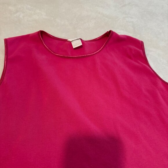 Christopher & Banks Two 100% Cotton Shells - Pink and Pale Green/Yellow Size L - Picture 4 of 9